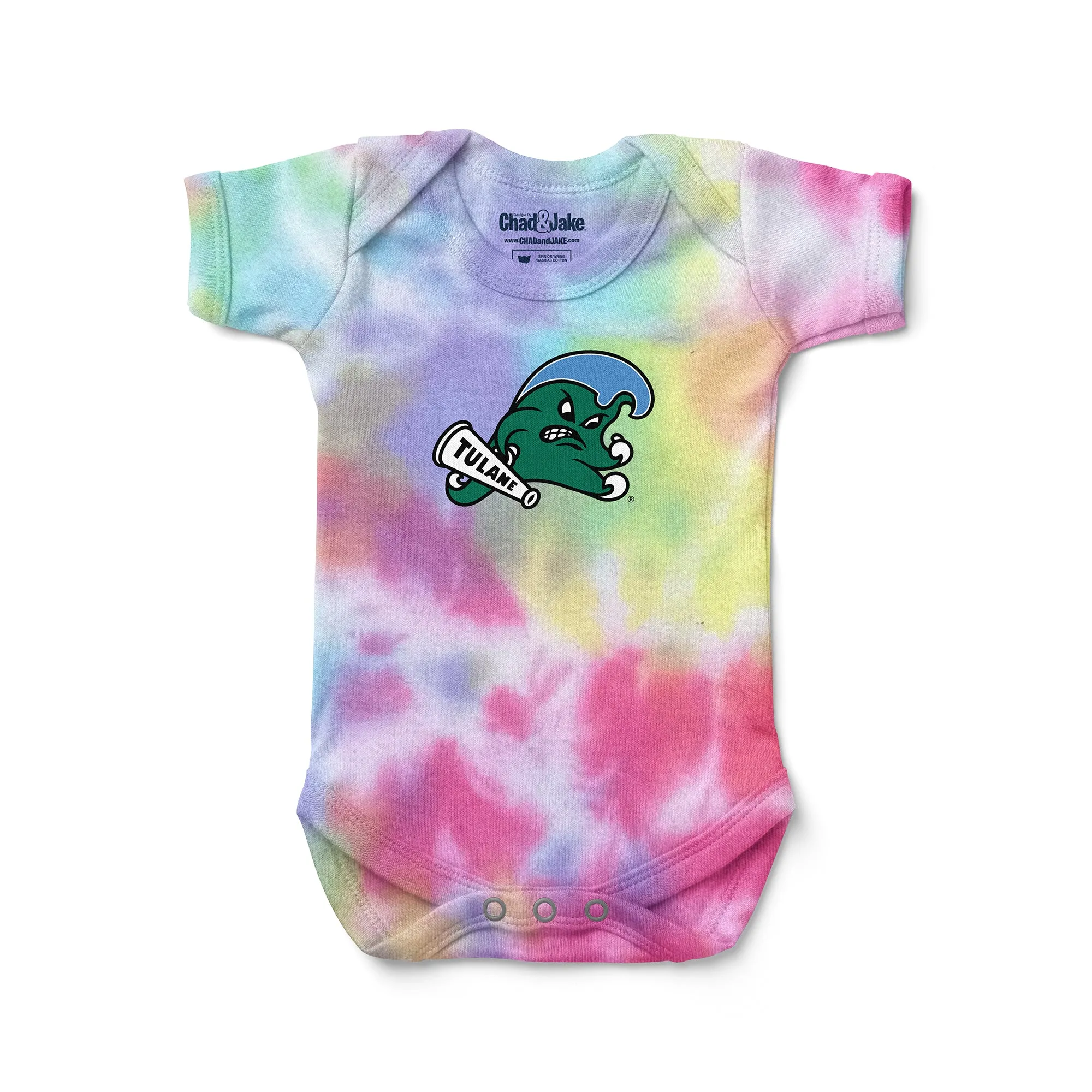 Tulane Green Wave Tie Dye Bodysuit