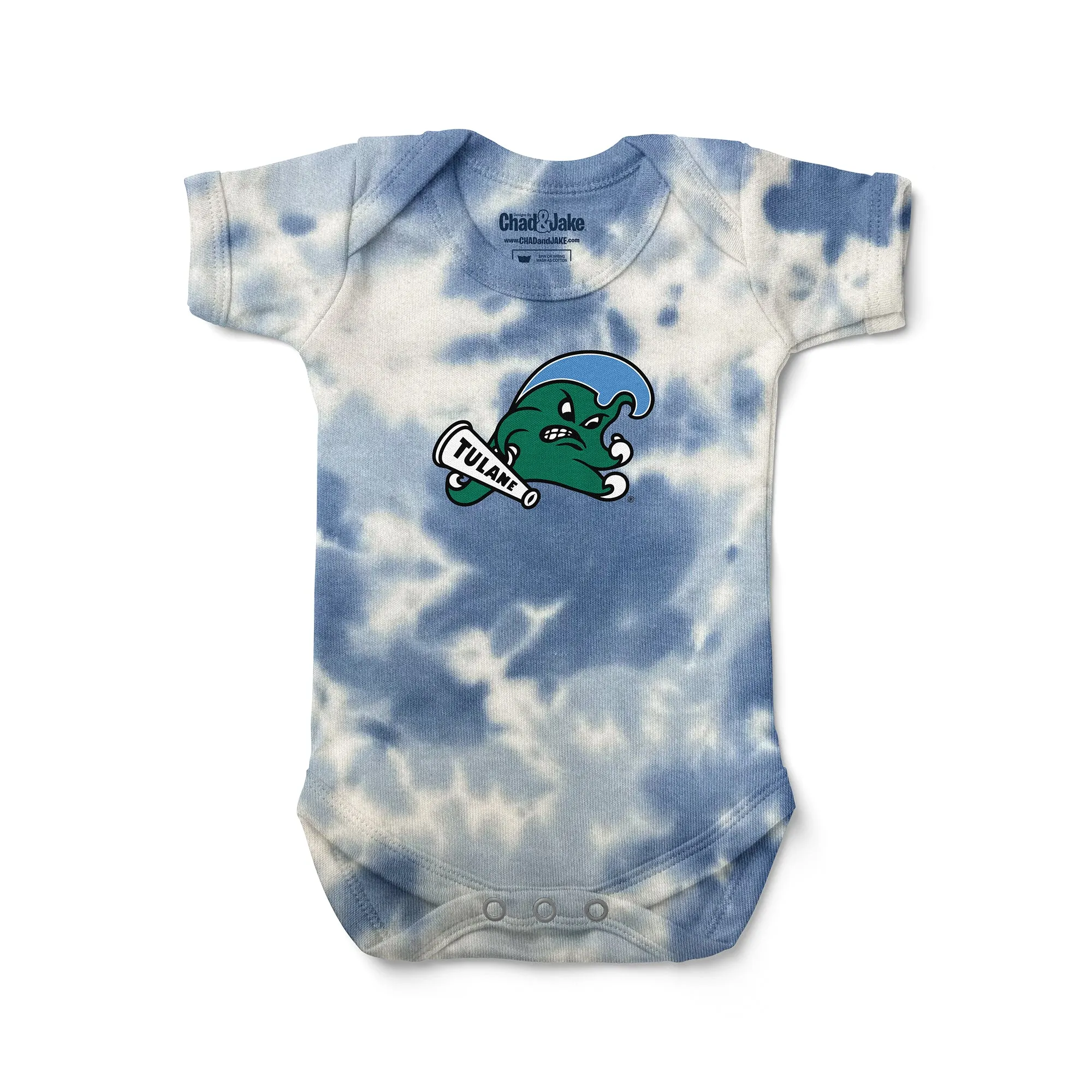 Tulane Green Wave Tie Dye Bodysuit