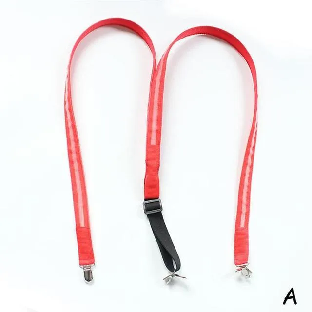 Unisex Led Illuminated Clip-on Suspenders