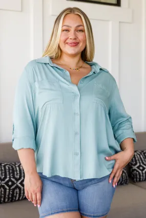 Unwavering Confidence Blouse in Light Blue