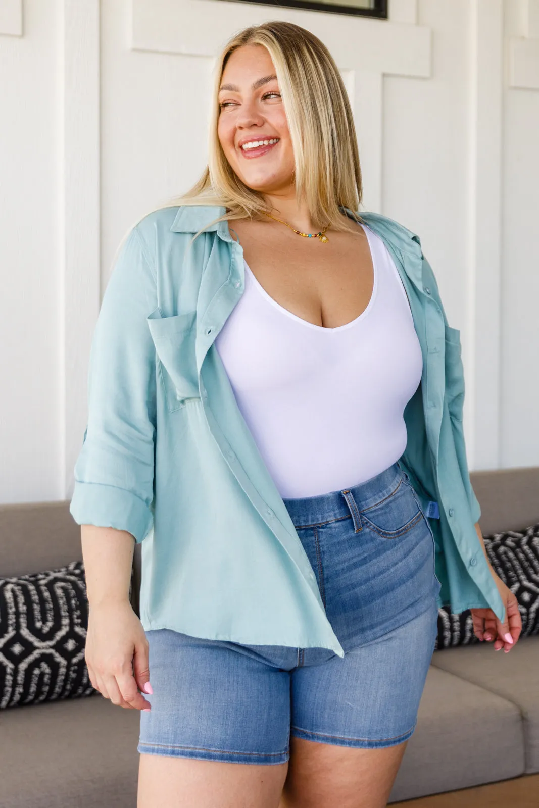 Unwavering Confidence Blouse in Light Blue