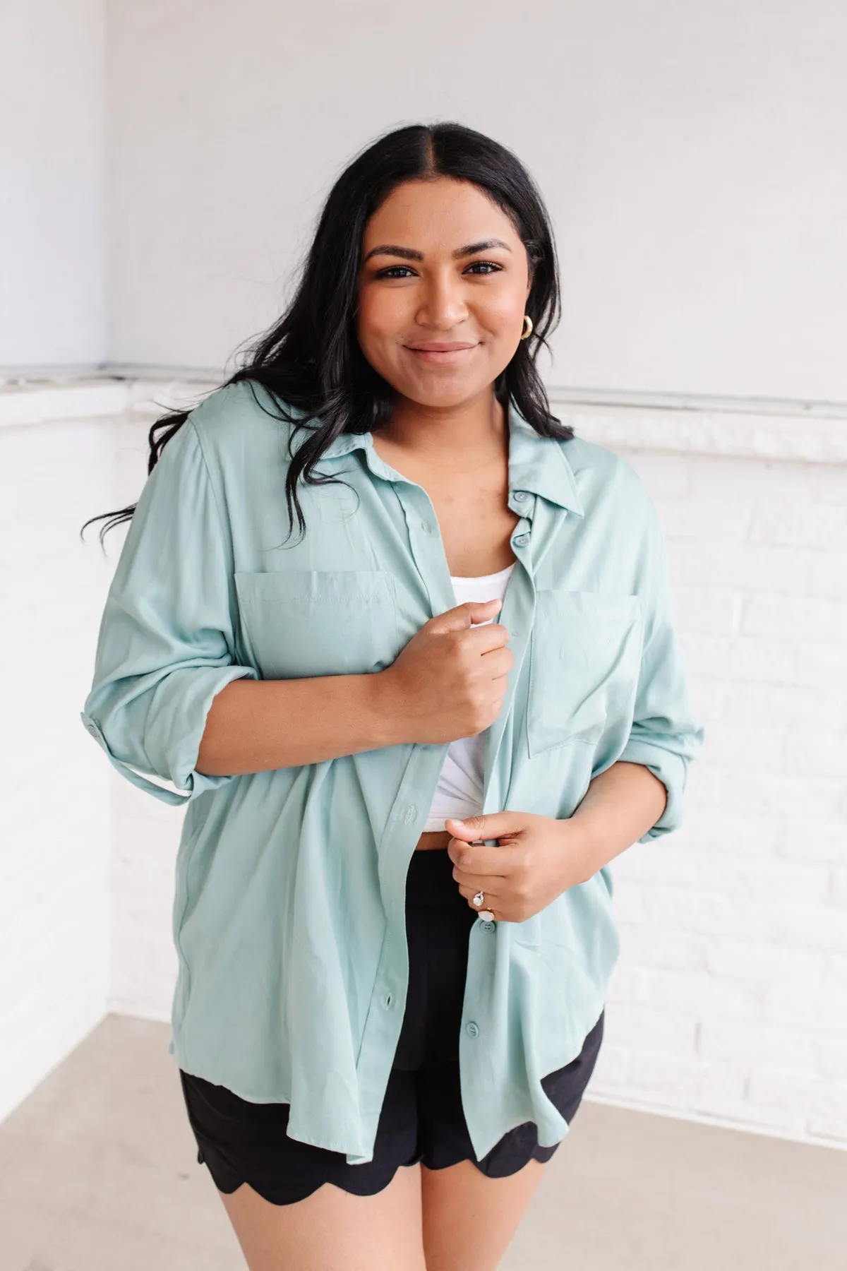 Unwavering Confidence Blouse in Light Blue