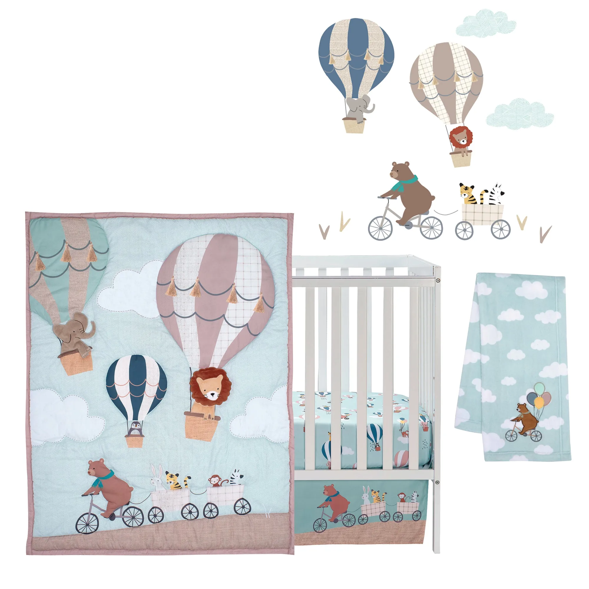 Up Up & Away 5-Piece Crib Bedding Set