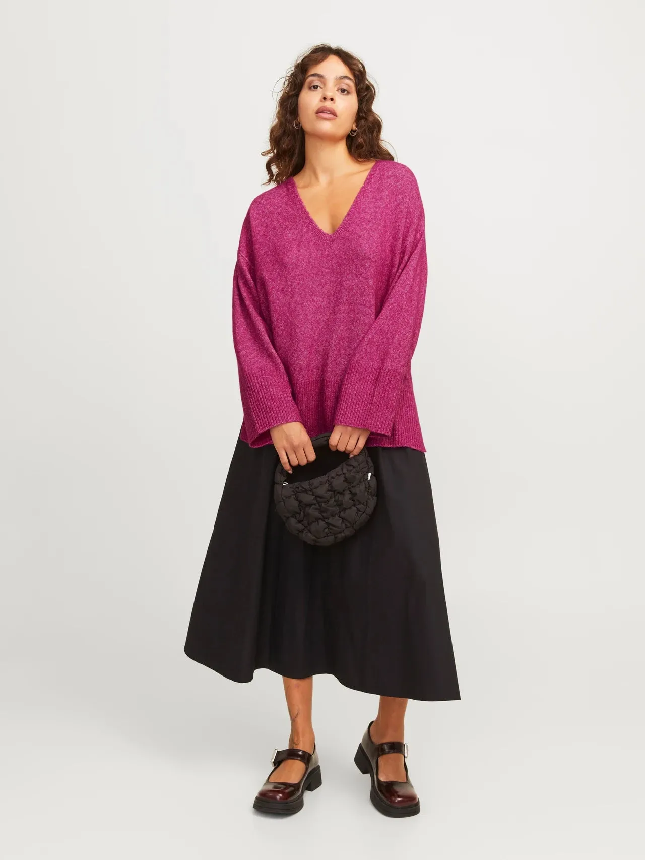 V-neck Loose Wool Pullover