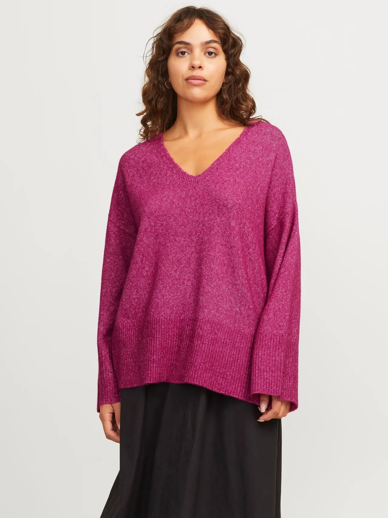 V-neck Loose Wool Pullover