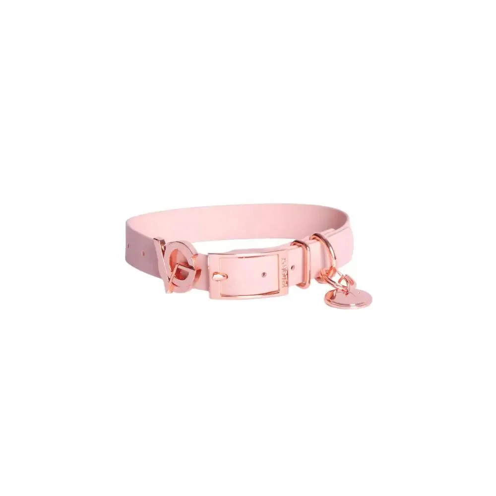 Valgray Splash Proof Dog Collar Blush & Rose Gold Small 37cm x 1.5cm x 0.2cm