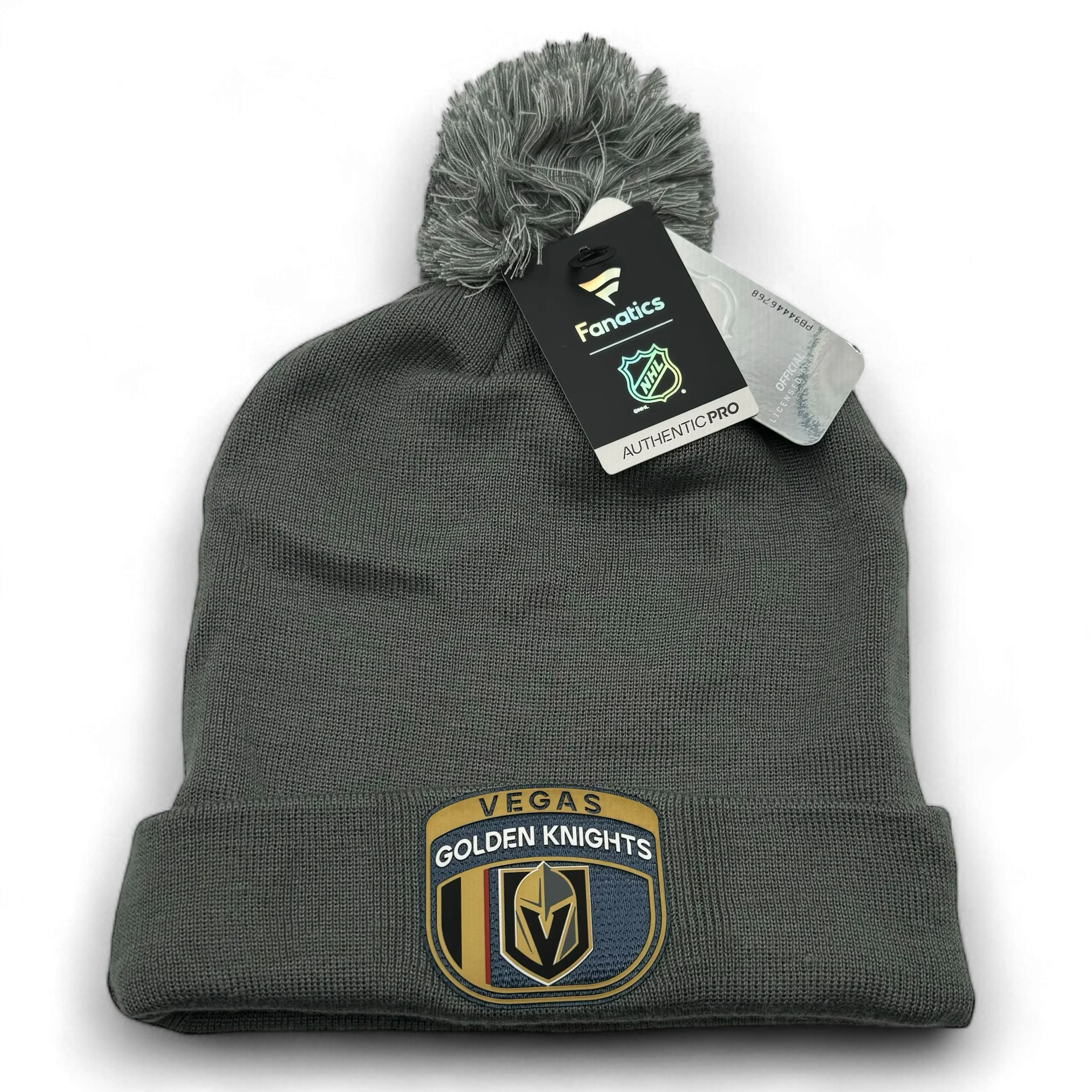 Vegas Golden Knights Fanatics Charcoal 2024 NHL Draft Cuffed Knit Hat with Pom ***