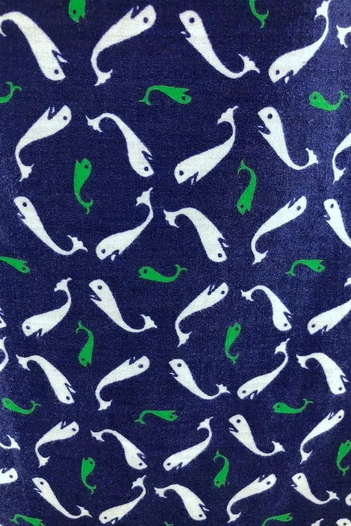 Vintage Novelty Print Whales Skirt