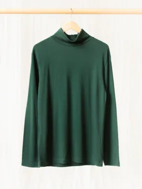 Washable High Gauge Wool Turtleneck - Green