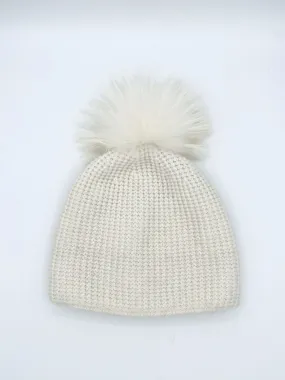 White Angora Slouch Hat