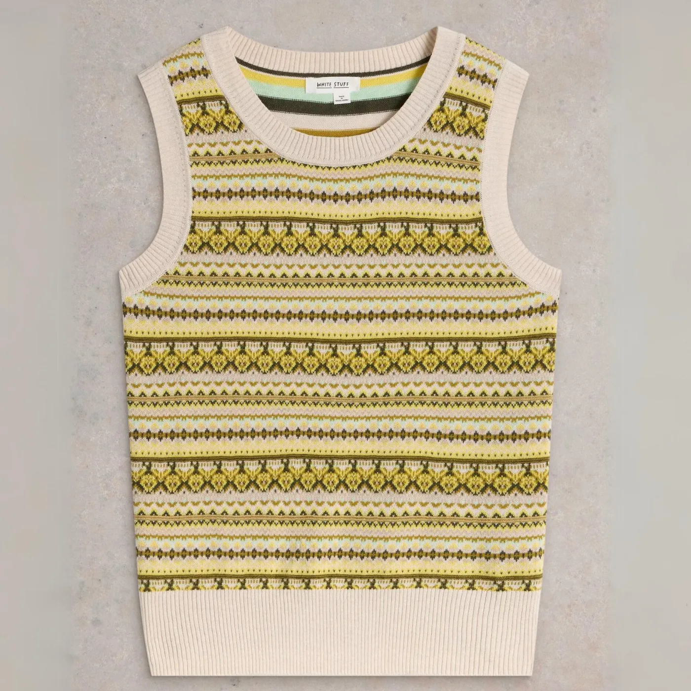 White Stuff Fairisle Stripe Tank