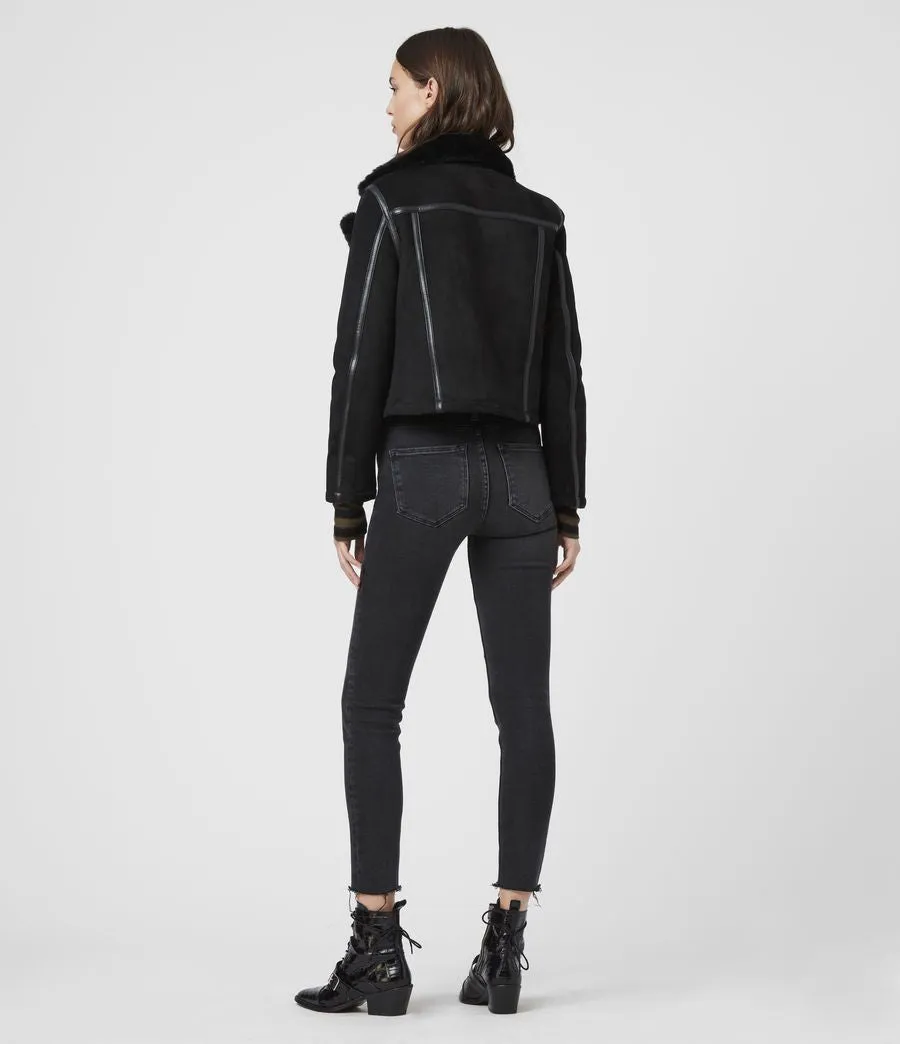 Willow Shearling Biker Jacket