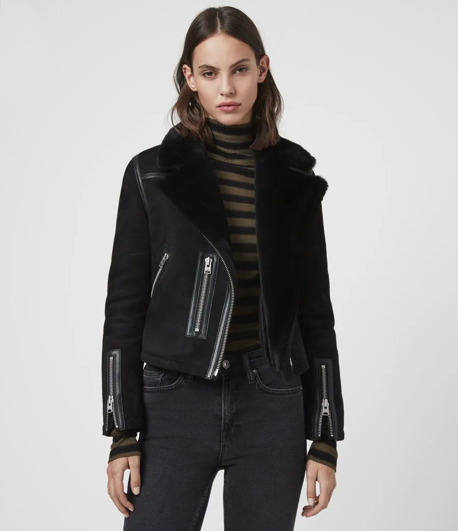 Willow Shearling Biker Jacket