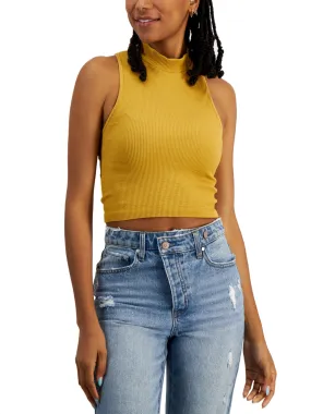 Women's Seamless Ribbed Tank Top,Mustard